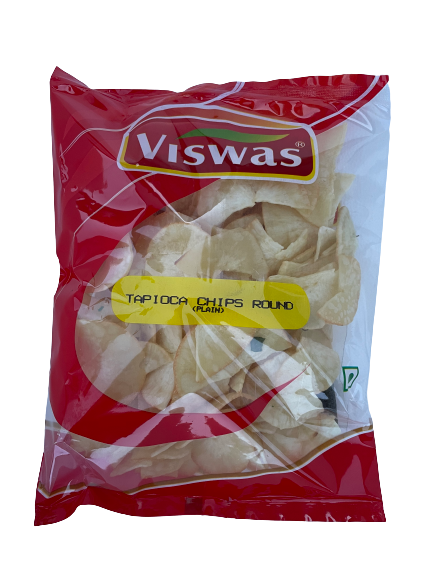 Viswas Tapioca Chips Round Plain 200Gm